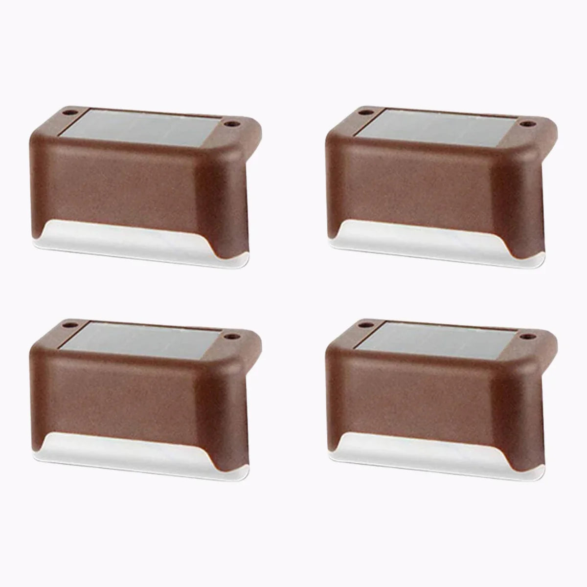 4-Piece Solar Waterproof Garden, Stair & Railing Lights