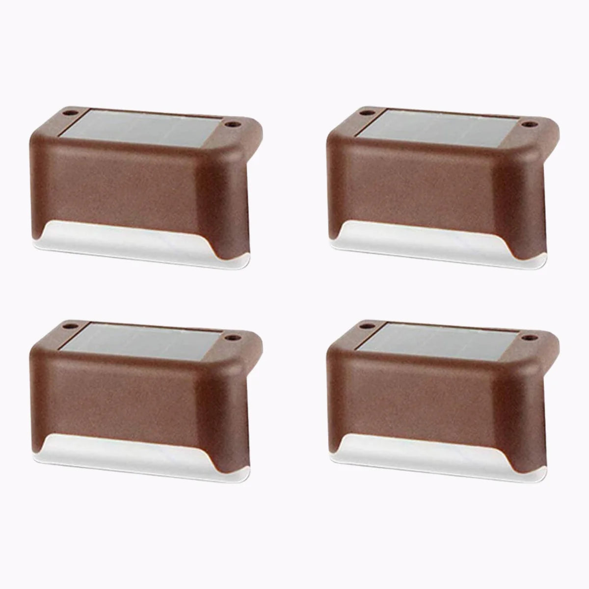 4-Piece Solar Waterproof Garden, Stair & Railing Lights