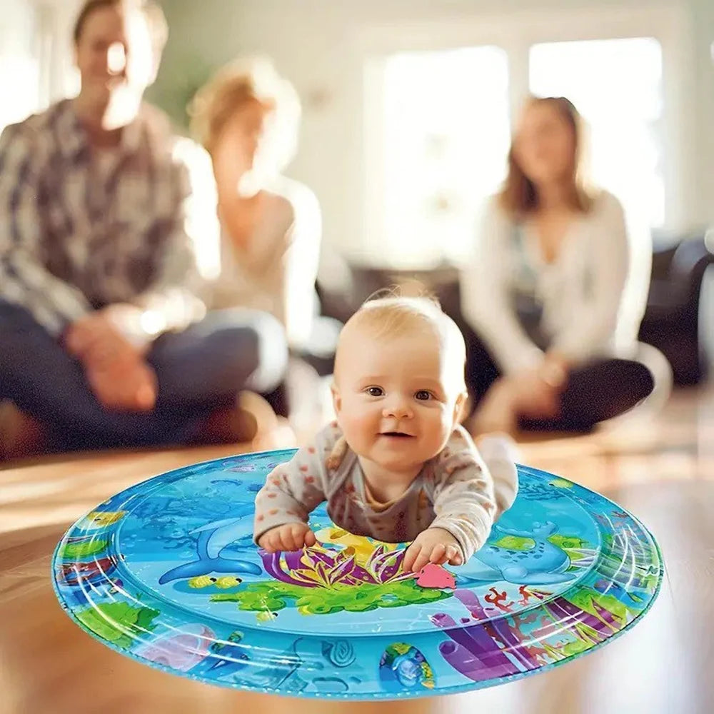 Round Baby Water Play Mat – Sensory Tummy Time Mat for Infants