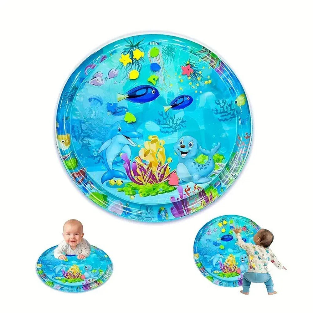 Round Baby Water Play Mat – Sensory Tummy Time Mat for Infants
