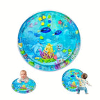 Round Baby Water Play Mat – Sensory Tummy Time Mat for Infants