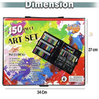 150-Piece Kids Art Set with Carry Case | Drawing & Painting Kit (Multicolor)