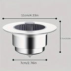 3-in-1 Pop-Up Kitchen Sink Strainer & Stopper | Stainless Steel, Chrome Finish