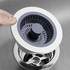 3-in-1 Pop-Up Kitchen Sink Strainer & Stopper | Stainless Steel, Chrome Finish