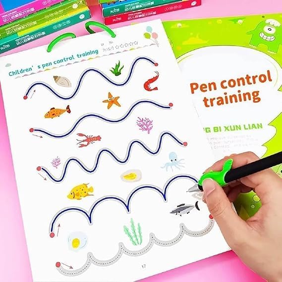 Pen Control Workbook for Kids (64 Pages) – Tracing & Early Writing Practice Sheets