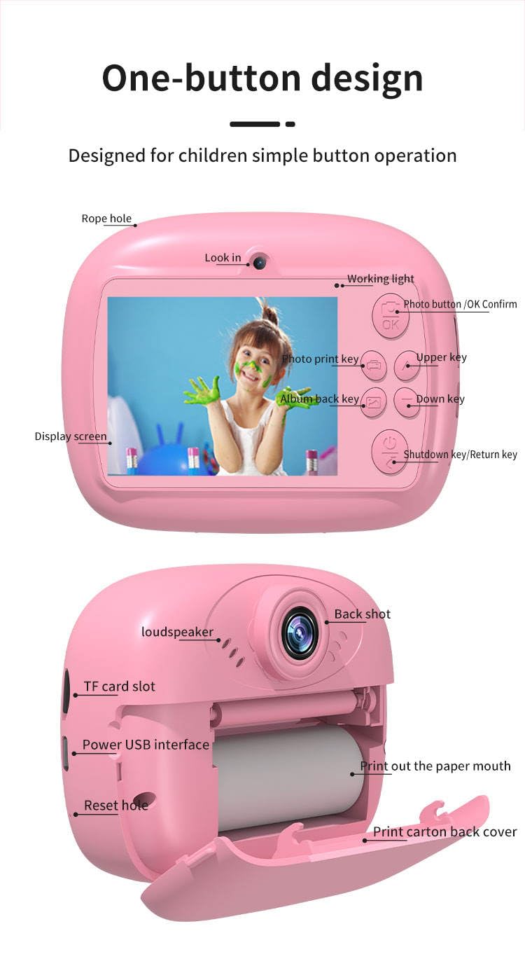 Kids Instant Print Camera with Built-in Printer