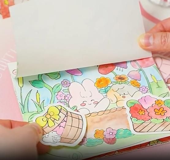 Cartoon Art Coloring & Painting Set for Kids – Watercolor Drawing Paper Book with 48 Sheets | Creative Art & Craft Activity Book (Pack of 1)