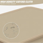 Foldable Camping Stool with Zipper Storage Bag | Portable Handbag-Style Chair for Travel, Trekking & Outdoor Adventures (Black & Cream)