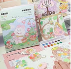Cartoon Art Coloring & Painting Set for Kids – Watercolor Drawing Paper Book with 48 Sheets | Creative Art & Craft Activity Book (Pack of 1)
