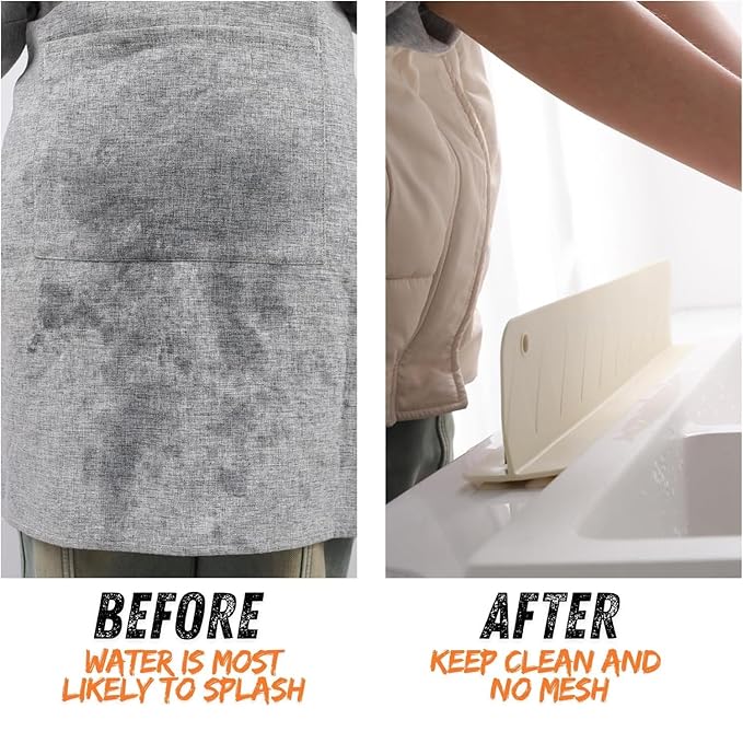 Silicone Sink Splash Guard – Flexible L-Shape Water Stopper for Kitchen & Bathroom