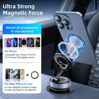 K007 Vacuum Magnetic Suction Phone Mount | 360° Adjustable Hands-Free Shower & Car Phone Holder for iPhone 16/15/14/13/12 Series