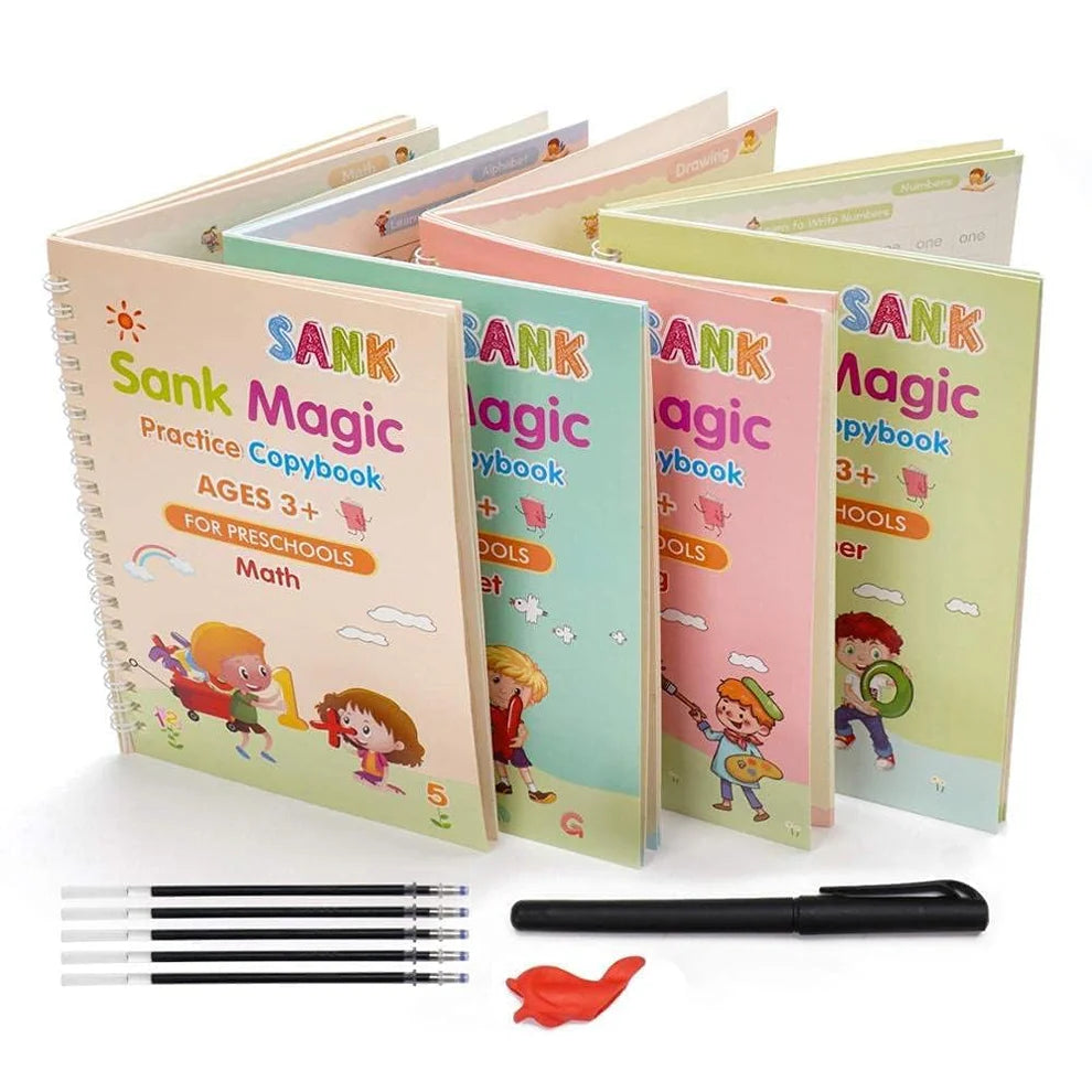 Kaadees Sank Magic Book for Kids | Magic Book with Reusable Magic Pen | Alphabet Writing Practice Book | Handwriting Improvement Kit for Kids | Tracing Books for Kids Ages 3-5 | Fun Kids Learning Book