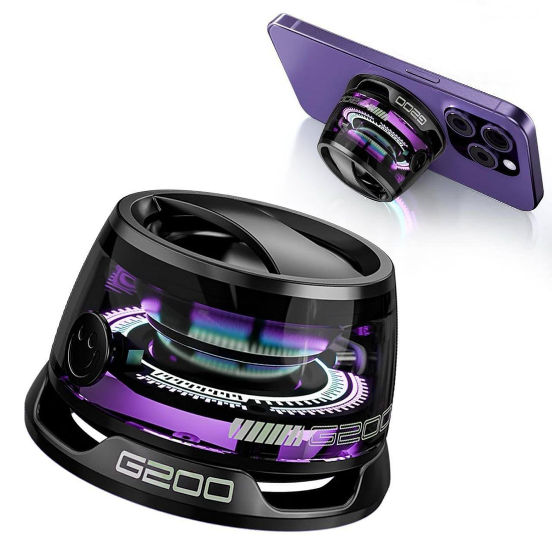 G200 Magnetic Bluetooth Speaker – Mini Portable Speaker with RGB Lights & 3D Sound