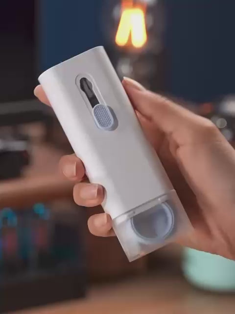 Portronics Clean M 8-in-1 Multifunctional Gadget Cleaning Kit | Mobile Holder | Keyboard, Earbuds, Laptop & Smartphone Cleaner | Compact Desk Cleaning Tool (White)