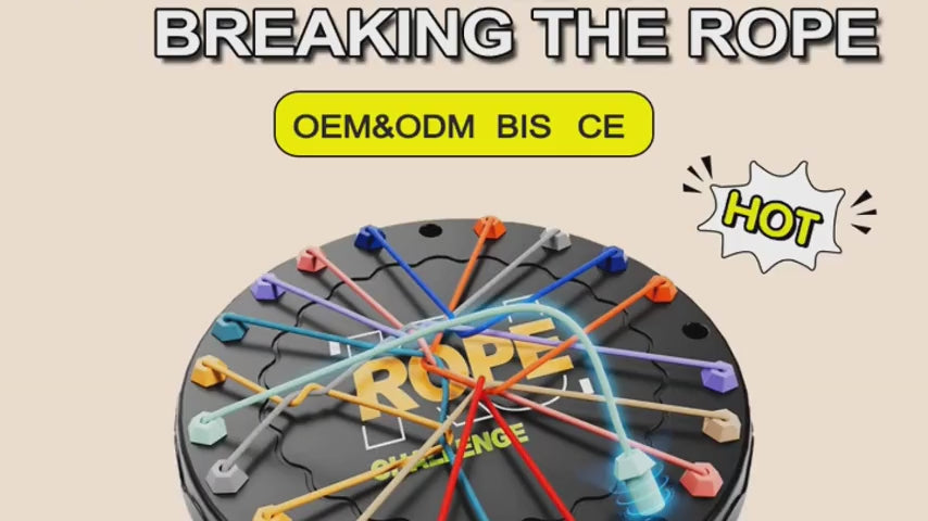 Rope Sorting Puzzle, Brainy Teaser Rope Strategy Board Game Logic Knots Untangling Table Toy