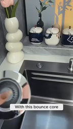 3-in-1 Pop-Up Kitchen Sink Strainer & Stopper | Stainless Steel, Chrome Finish