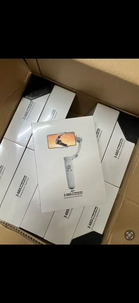 Mini-MI 3-Axis Smartphone Gimbal Stabilizer with Wireless Charging | 360° Rotation, AI Tracking & Tripod Stand for Mobile Vlogging and Cinematic Videos