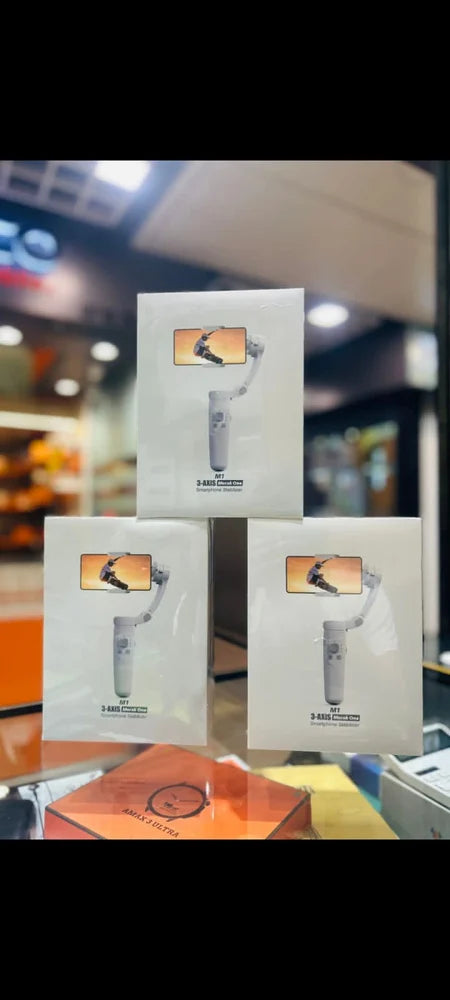 Mini-MI 3-Axis Smartphone Gimbal Stabilizer with Wireless Charging | 360° Rotation, AI Tracking & Tripod Stand for Mobile Vlogging and Cinematic Videos