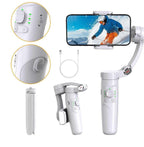 Mini-MI 3-Axis Smartphone Gimbal Stabilizer with Wireless Charging | 360° Rotation, AI Tracking & Tripod Stand for Mobile Vlogging and Cinematic Videos